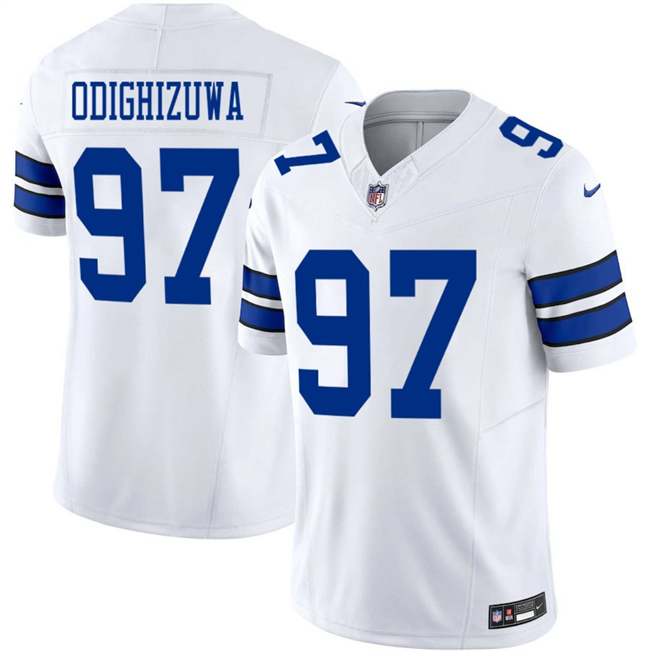 Men's Dallas Cowboys #97 Osa Odighizuwa White 2025 F.U.S.E Vapor Untouchable Limited Stitched Football Jersey